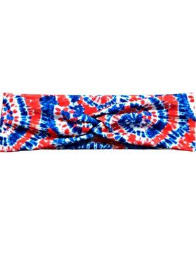 Red White and Blue Twist Headband, Stretchy